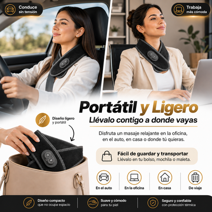 Masajeador Térmico Portátil para Cuello con Vibración USB