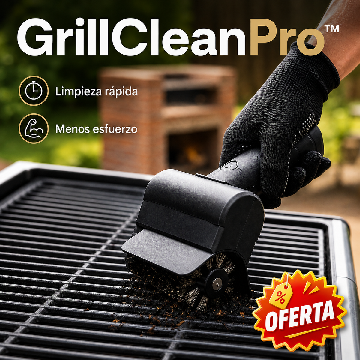 GrillClean Pro™ + 12 Pares de Guantes Gratis